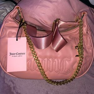 Juicy Couture Puff Half Moon Crossbody Bag in Quilted Taffy NWT